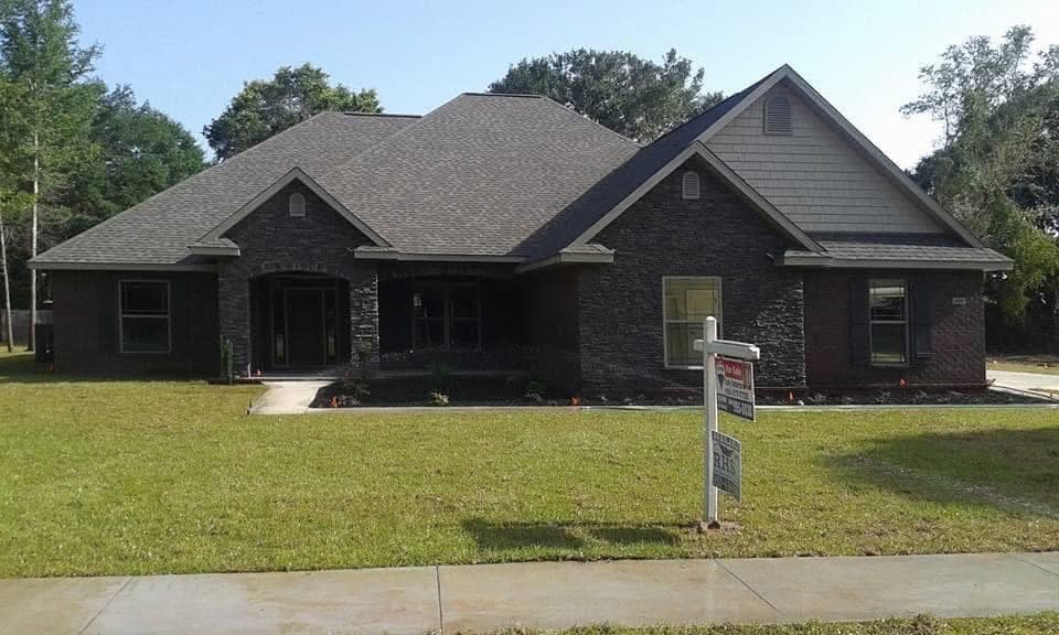 Custom home exterior panorama