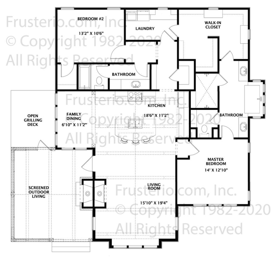 2 Bedroom Cottage floor plan layout